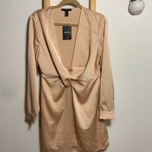 Satin Long Sleeve Dress